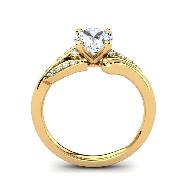 IGI Certified 2.00 CT Total Lab Grown 3EX Diamond Solid Gold Ring, Diamond Engagement Ring, Diamond Wedding Ring for Her.