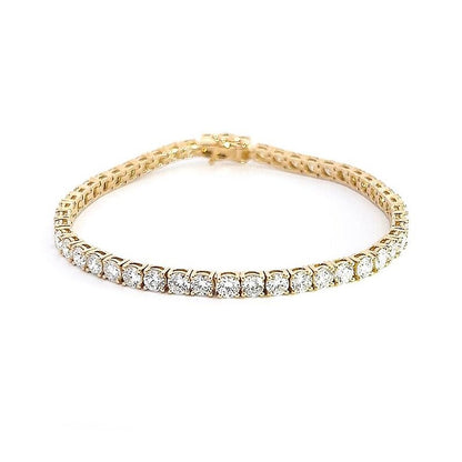 7.3ct Total Lab Diamond 175 mm Tennis Bracelet 14k-18K Solid Gold, Colour D/E/F, Clarity VS+