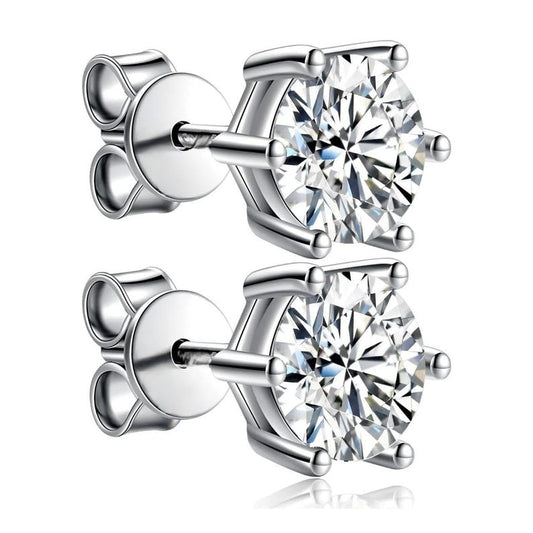 IGI certified 6 prong 3EX Round Lab Grown Diamond Stud Earring 1.00 to 4.0 CT Diamond