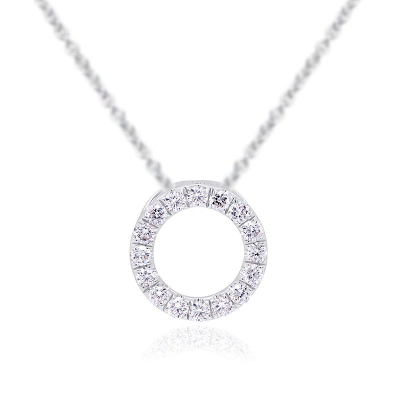 1.92 CT Lab Grown Diamond Circle Of Life Pendant 18K Solid Gold or Platinium