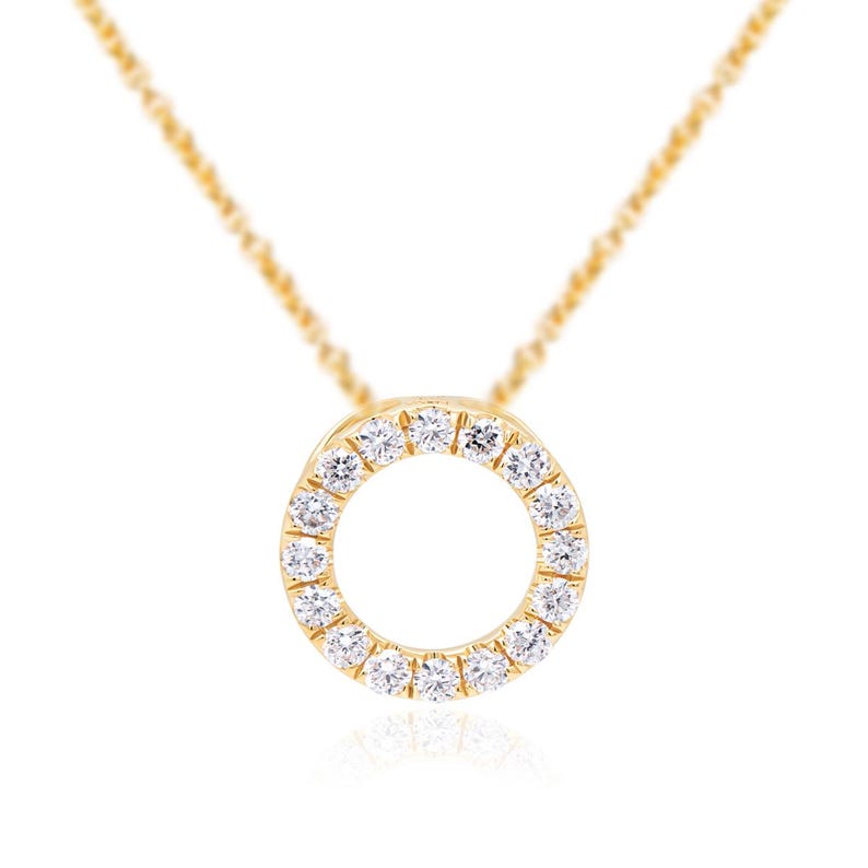 1.92 CT Lab Grown Diamond Circle Of Life Pendant 18K Solid Gold or Platinium