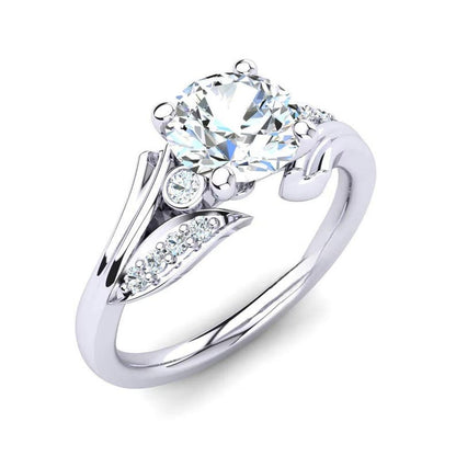 IGI Certified 2.00 CT Total Lab Grown 3EX Diamond Solid Gold Ring, Diamond Engagement Ring, Diamond Wedding Ring for Her.